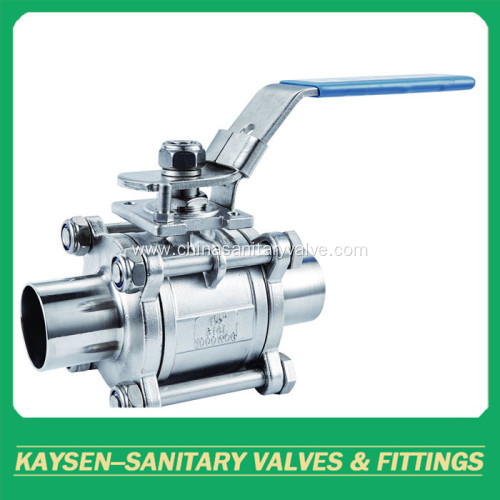 Hygienic Welding Three Piece Non-retention Ball Valve